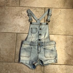 Jean overall shorts